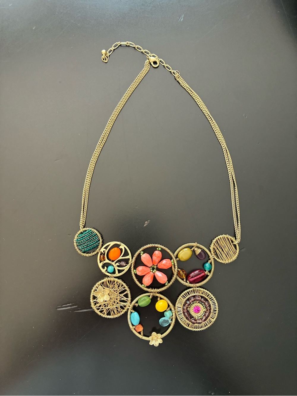 Gold Tone Statement Necklace